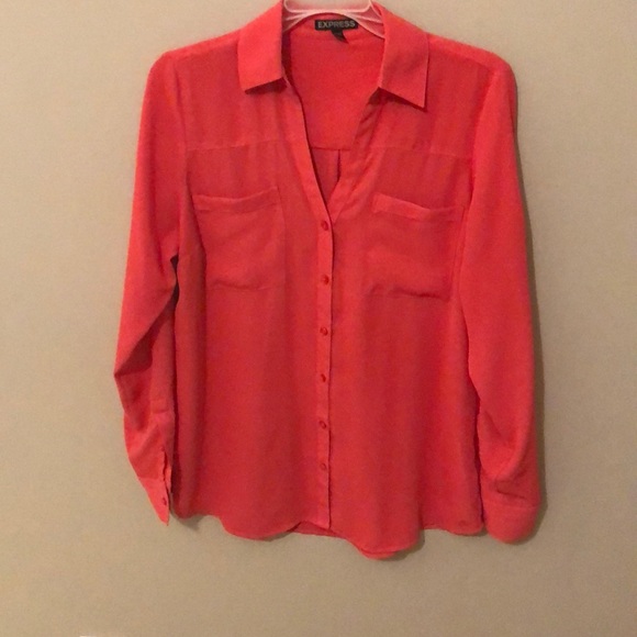 Express Tops - Salmon colored Portofino shirt